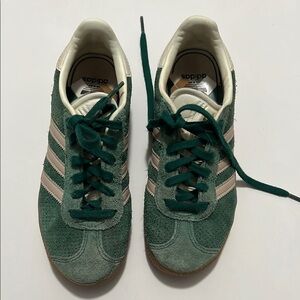 Adidas Forest Green and Cream Trainers